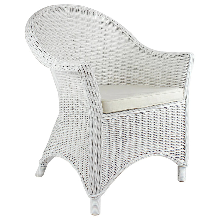 Soleil Rattan Chair | White (BOWRAL)