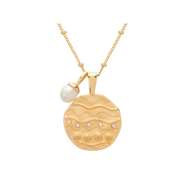 Ocean Dreamer 18K Gold Plate & Freshwater Pearl Necklace