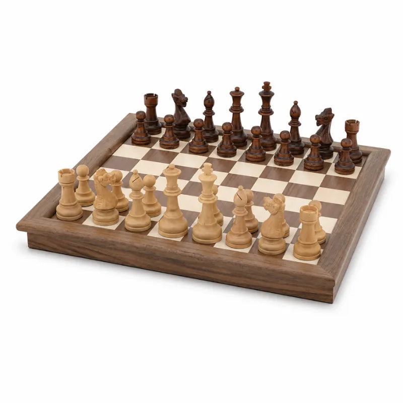 Dal Rossi Walnut Folding Chess Set | 44cm/18"