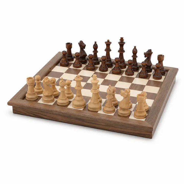 Dal Rossi Walnut Folding Chess Set | 44cm/18"