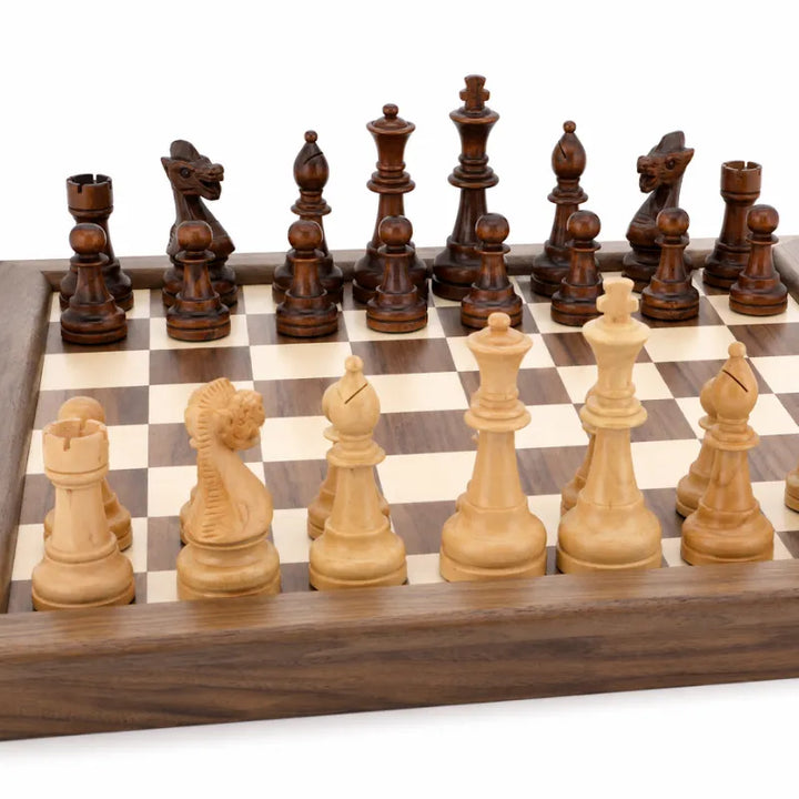 Dal Rossi Walnut Folding Chess Set | 44cm/18"