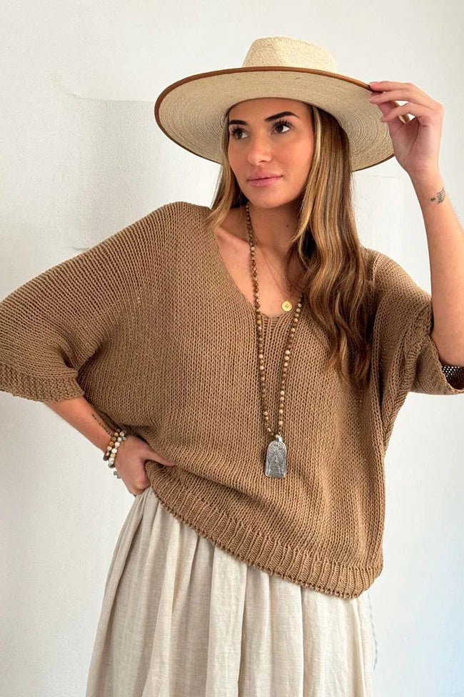 Bypias | Deia Cotton Jumper | Caramel