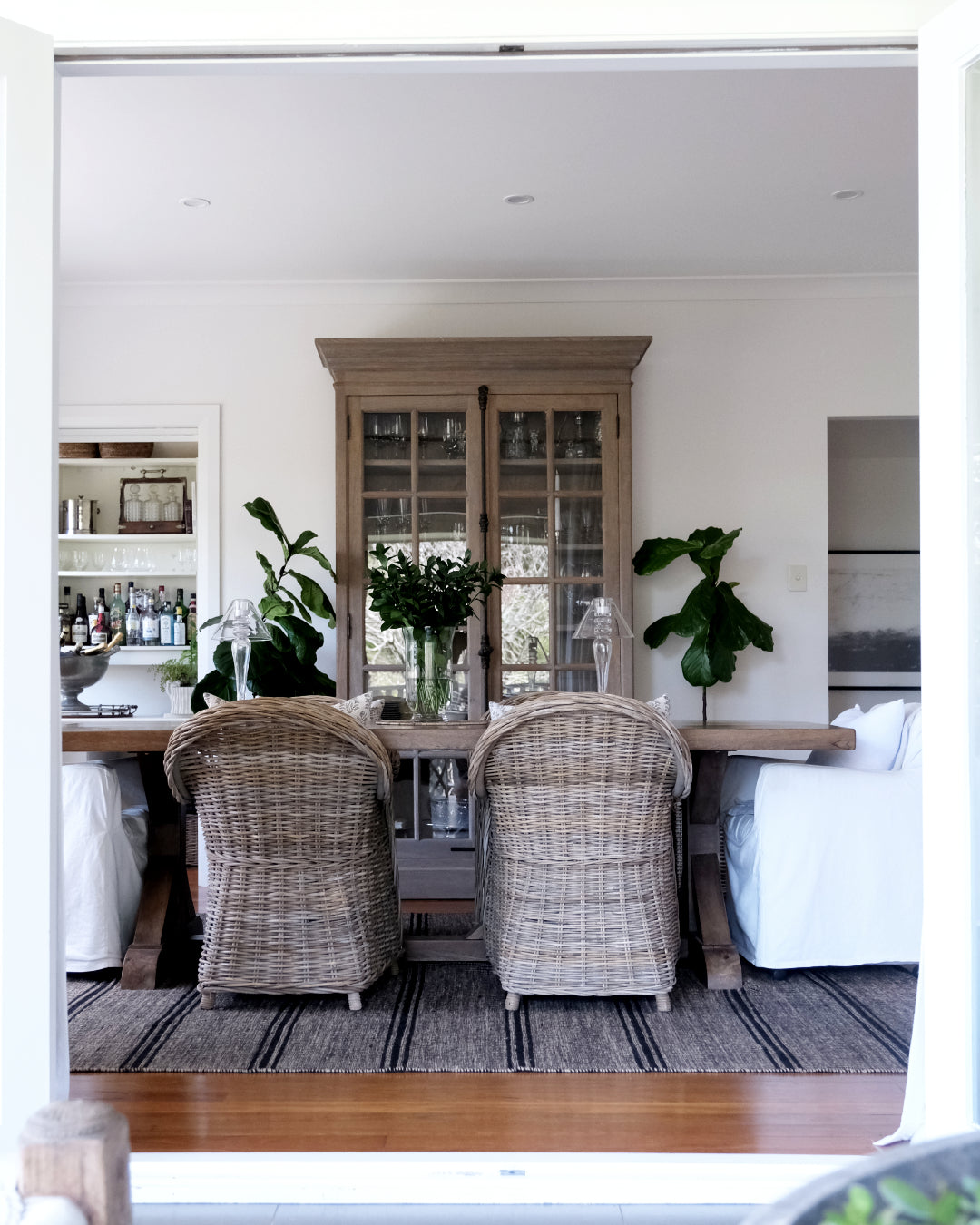 East Hampton Wicker Chair with Cushion