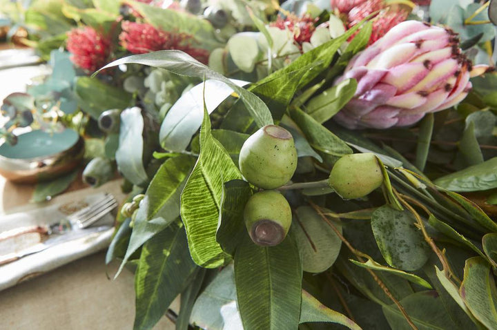 Faux Eucalyptus Gumnut Spray | Green | 67cm