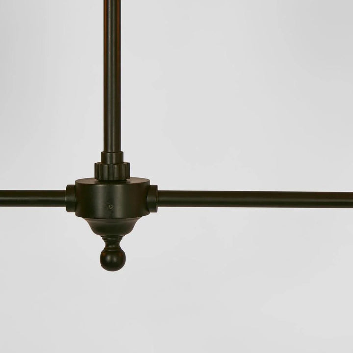 Two-Arm Ceiling Pendant Light | Classic Black Finish | Adjustable Suspension Height | Shades Additional | W95 x H92cm
