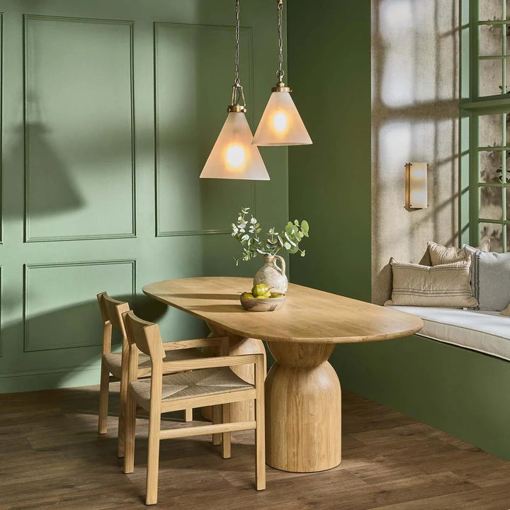Garcon Pendant Light | Brass with Frosted Glass Shade W53 x H44cm plus 1.5m Chain