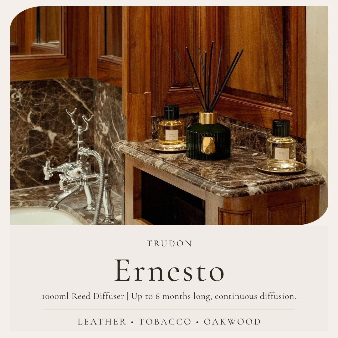 Trudon | Great Diffuser 1000ml | Ernesto | Leather and Tobacco