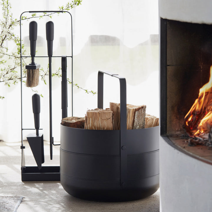 Eldvarm Emma Wood Basket | Noir