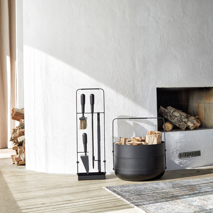 Eldvarm Emma Wood Basket | Noir
