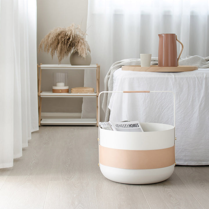 Eldvarm Emma Wood Basket | Blanc