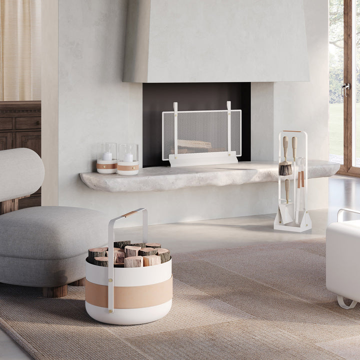 Eldvarm Emma Wood Basket | Blanc