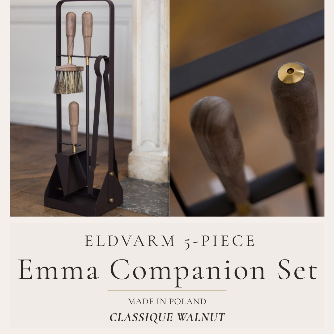 Eldvarm Emma 5-Piece Companion Fire Tool Set | Classique Walnut