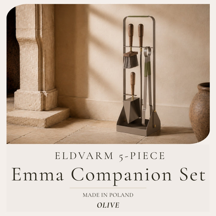 Eldvarm Emma 5-Piece Companion Fire Tool Set | Olive