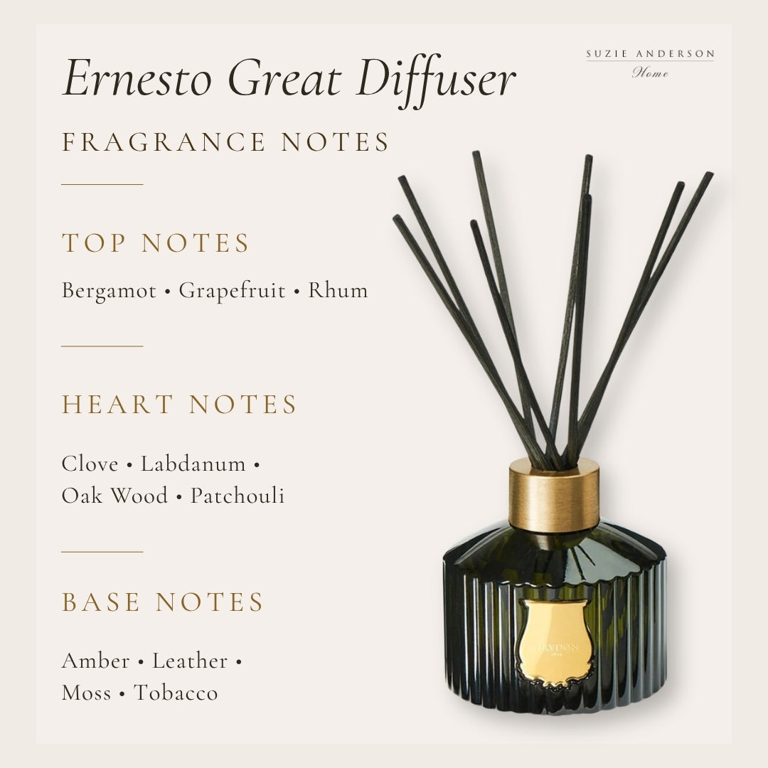 Trudon | Great Diffuser 1000ml | Ernesto | Leather and Tobacco