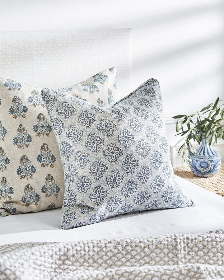 Ankara Fresh Azure Cushion & Insert | 55x55cm