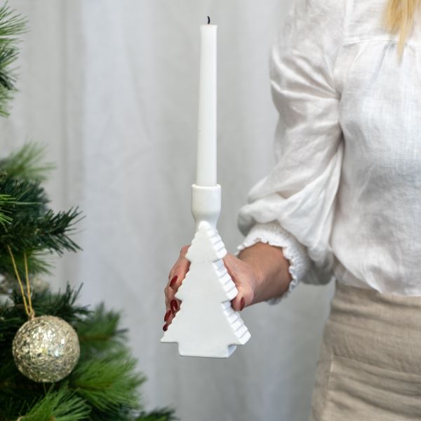 Lucia Tree Candleholder | Ribbed | 17cmH