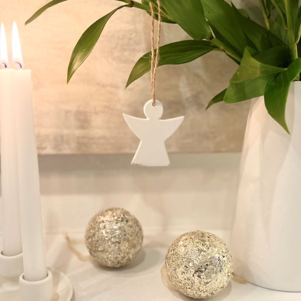 Lucia Hanging Angel 7cm Matt White