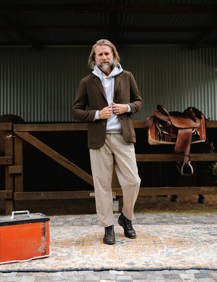 Simple | Carlton Blazer | Brown Herringbone