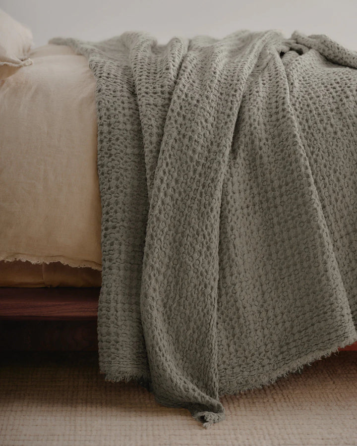 Flocca Linen Blanket | Elk | 230x260cm