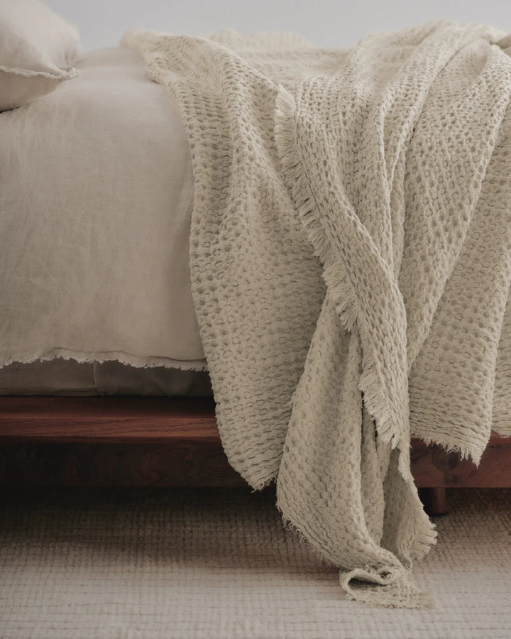 Flocca Linen Blanket | Sable | 230x260cm