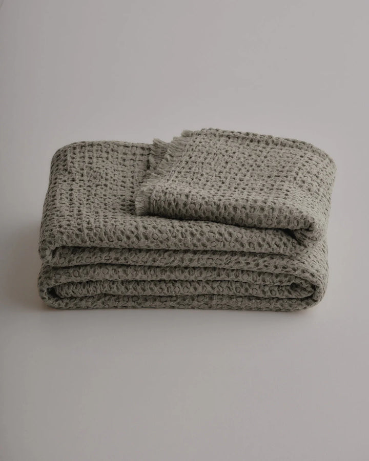 Flocca Linen Blanket | Elk | 230x260cm