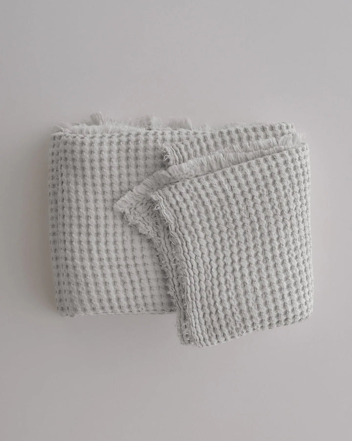 Flocca Linen Blanket | Fog | 230x260cm