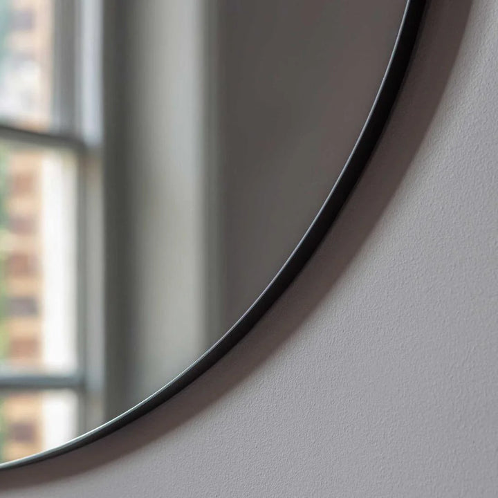 David Round Mirror | Black | 80cm Diameter