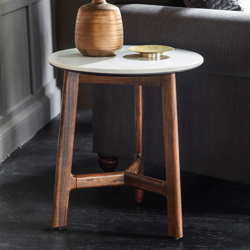 Sebastien Side Table | Marble Top | 50cmW