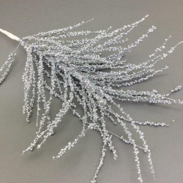 Silver Glittery Christmas Spray