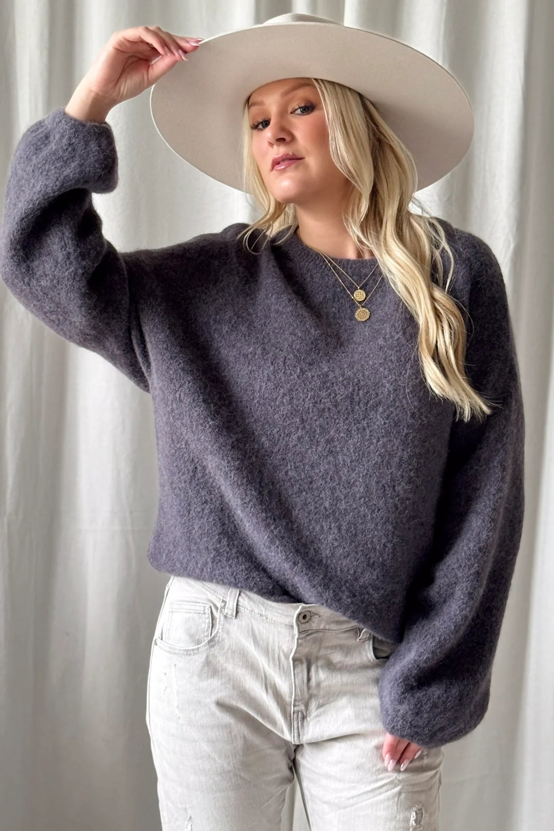 Bypias | Gretta Alpaca Jumper | Thunder