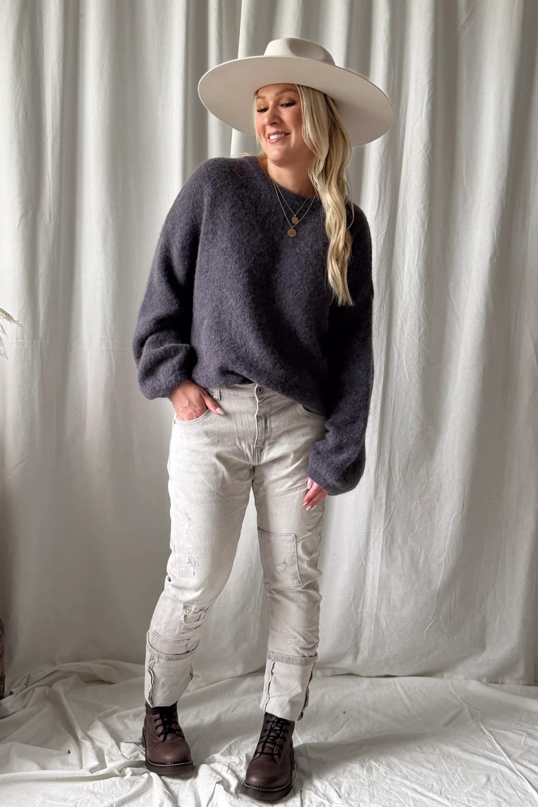 Bypias | Gretta Alpaca Jumper | Thunder