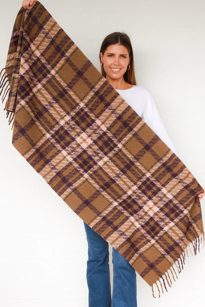 Autumn Check Scarf HH0098