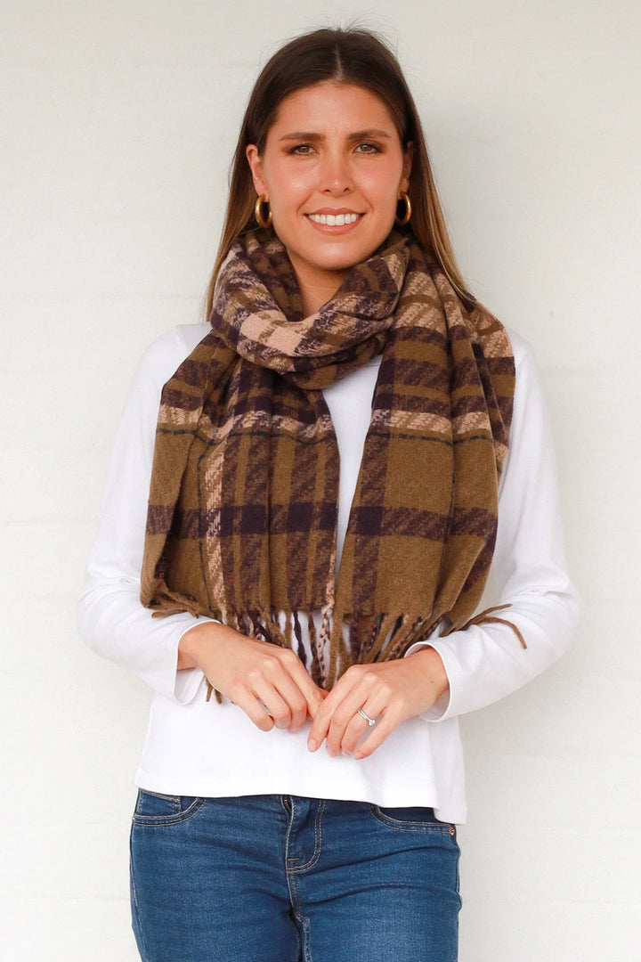 Autumn Check Scarf HH0098