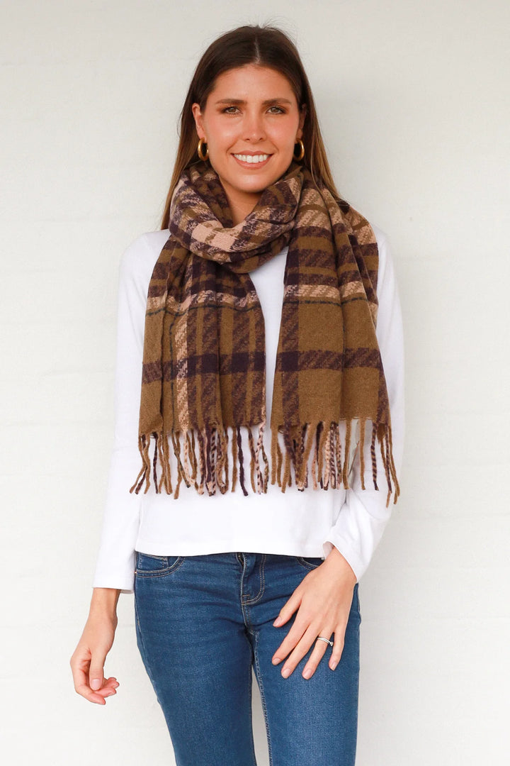Autumn Check Scarf HH0098