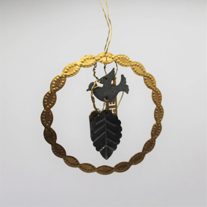 Bird In A Ring 9cm | Hanging Decoration