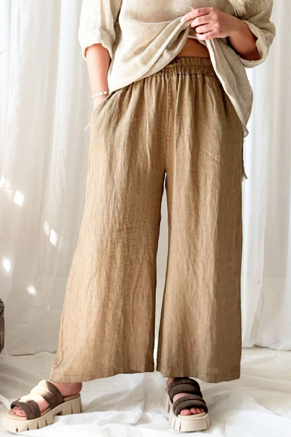 Bypias | Havana Linen Pants | Savanna