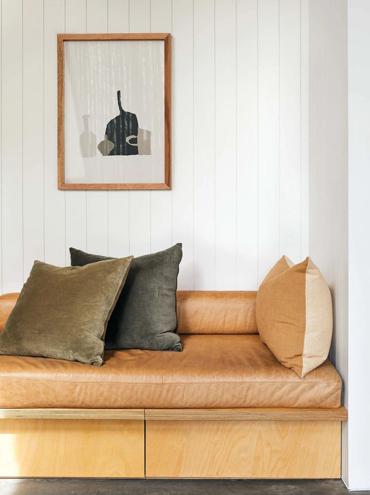 Cotton Velvet Classic Cushion | Sage | 55x55cm (Insert Sold Separately)