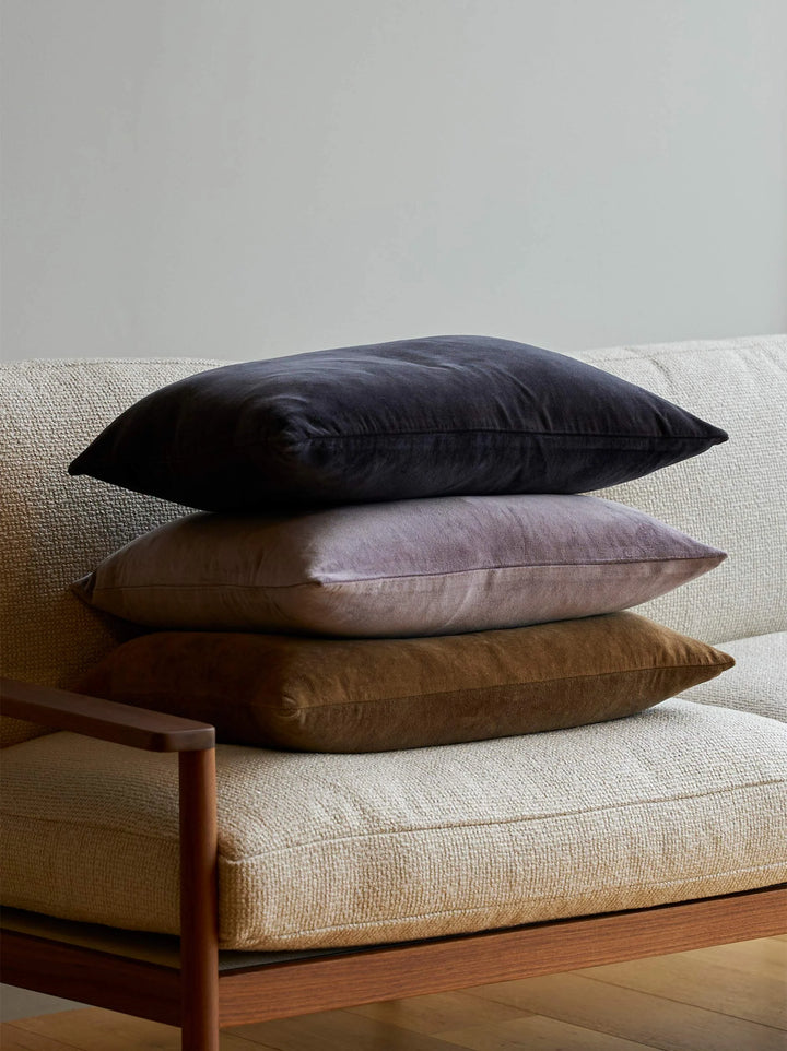 Blue Black Velvet Cushion Cover | 60x40cm (Insert Sold Separately)
