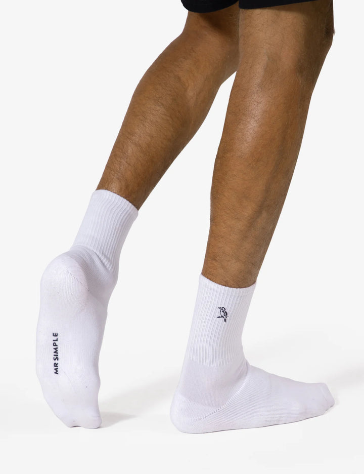 Simple | Mister Sock 3 Pack | White Kookaburra