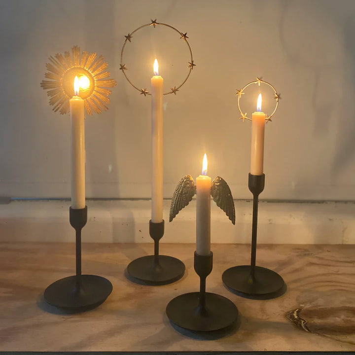 Orthodox 7 Star Halo Candle Accessory | 15cm Antique Gold