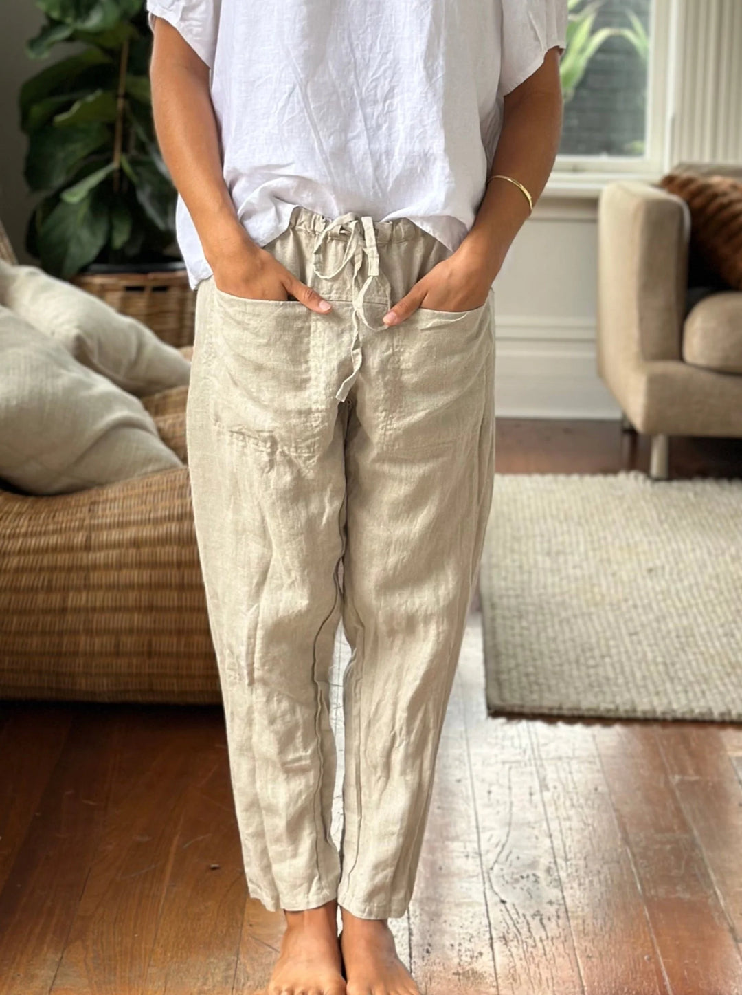 Frockk | Jessie Pant Linen | Natural