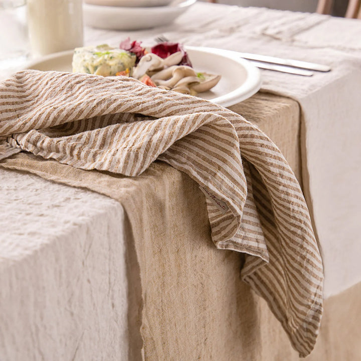 Basix Stripe Napkin | Brun/Sable-Suzie Anderson Home
