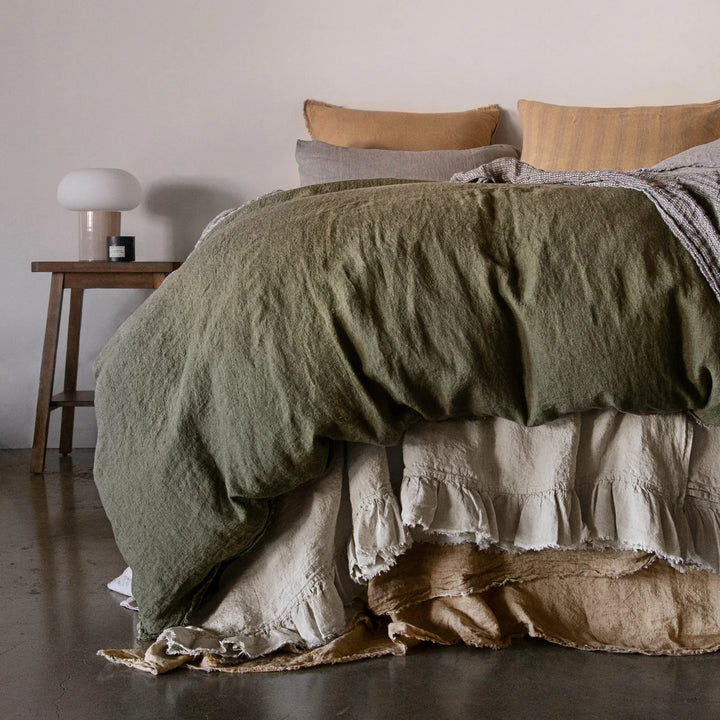 Kristine Flat Sheet + Ruffle | Sable-Suzie Anderson Home
