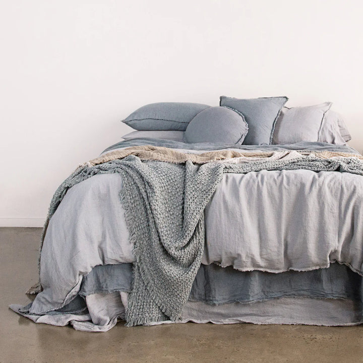 Flocca Duvet Cover | King | Fog-Suzie Anderson Home