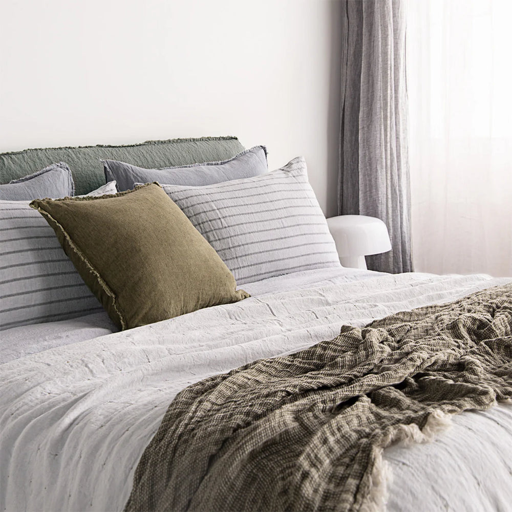 Basix Standard Pillowcase Big Stripe | Tempest/Fog-Suzie Anderson Home