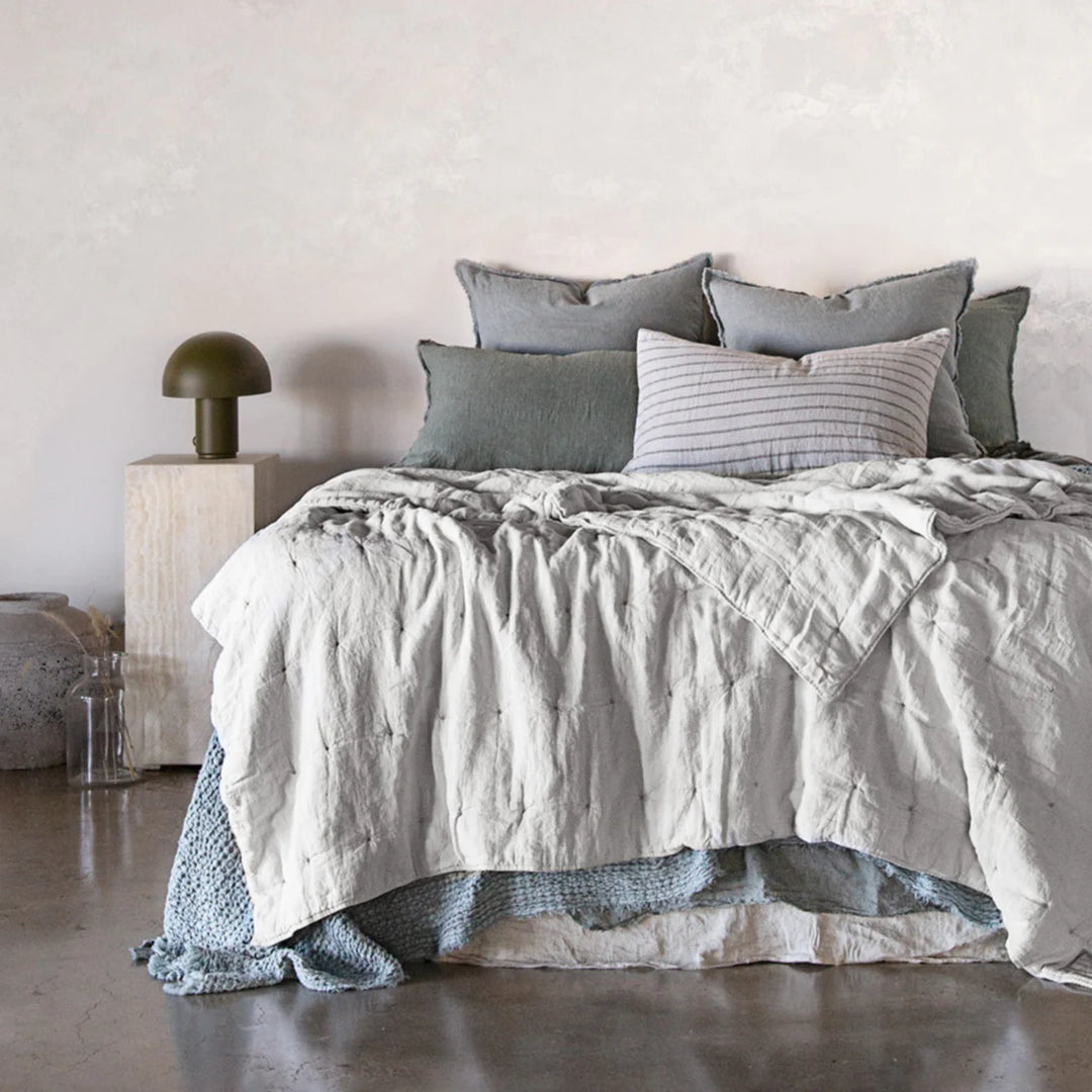 Basix Standard Pillowcase Big Stripe | Tempest/Fog-Suzie Anderson Home