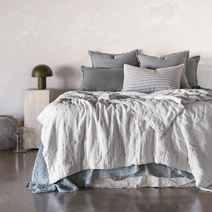 Basix Standard Pillowcase Big Stripe | Tempest/Fog-Suzie Anderson Home
