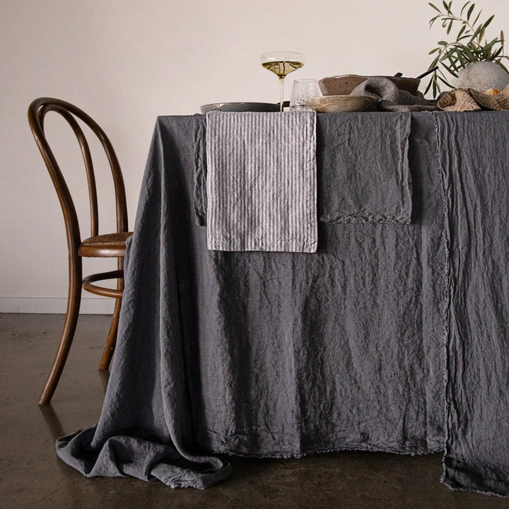 Basix Napkin Small stripe | Tempest/Fog-Suzie Anderson Home
