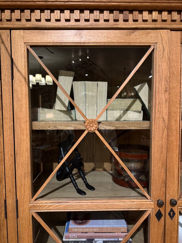 ESTATE | Large Glazed Timber Bookcase/display unit | 2410mm W x 2200mm H x 43cm D