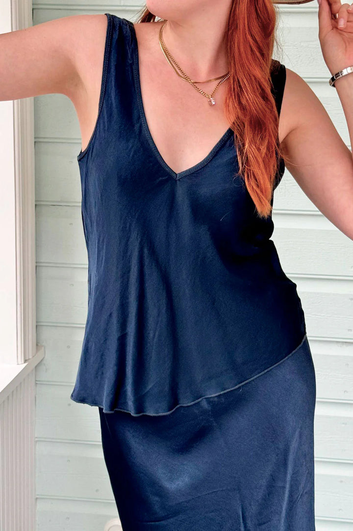Bypias | Jaci Viscose Top | Navy